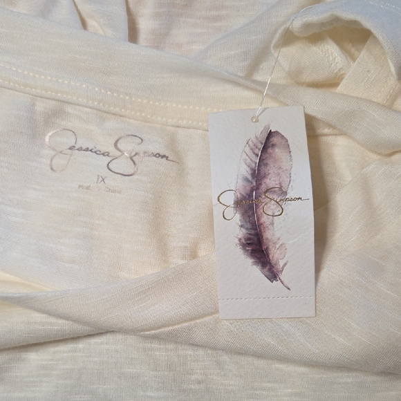 NWT Jessica Simpson "I Wander To Find Myself" Tee With Sun And Waves - Picture 7 of 10